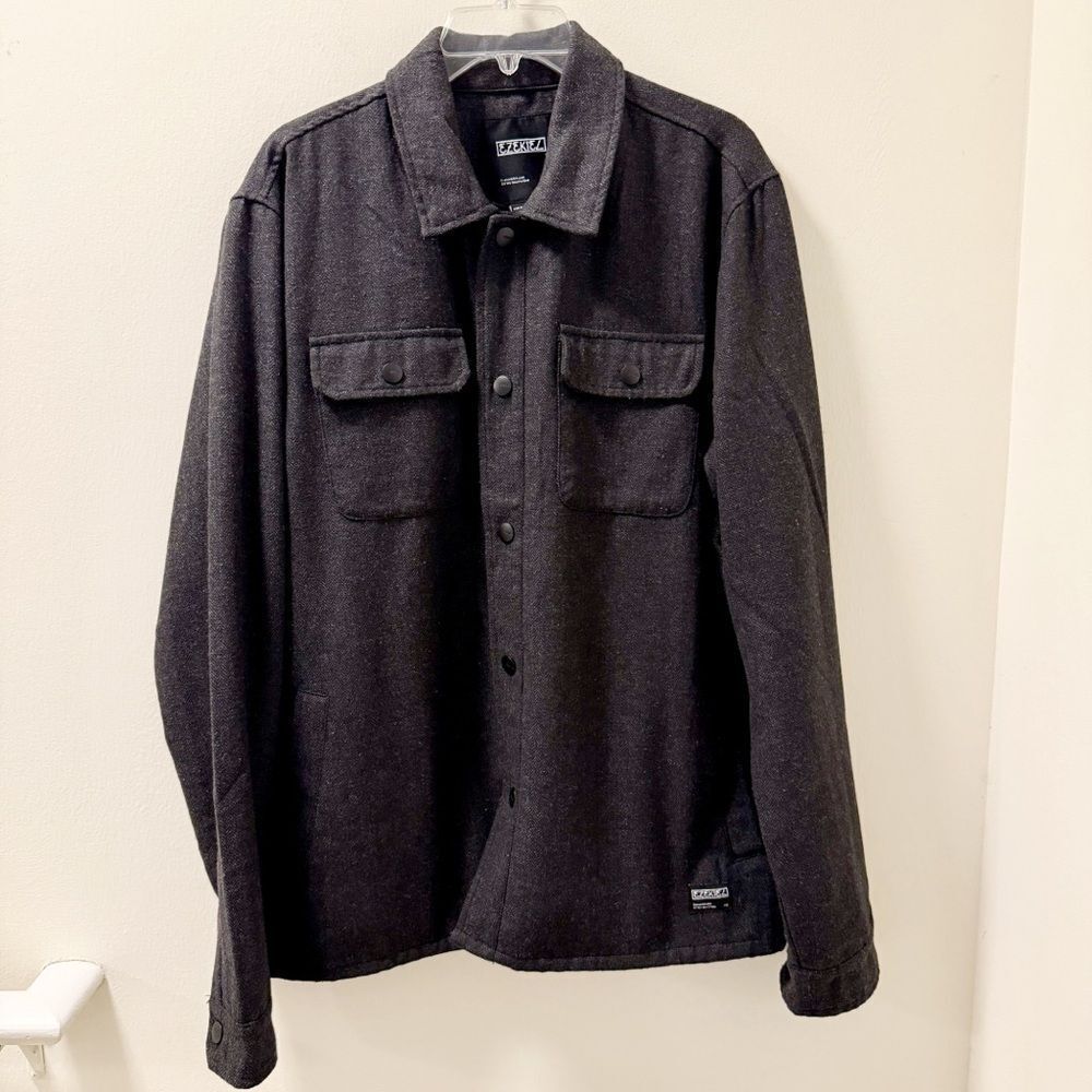 Ezekiel Wool Blend Shirt Jacket | Sz XL